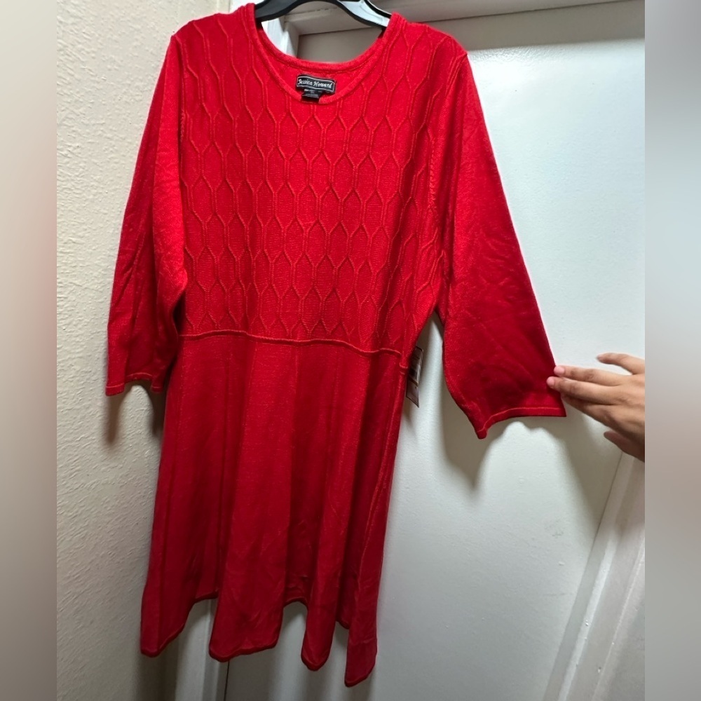 Red Sweater Dress – Never Worn! |Size 3X| Perfect for Holiday or Valentine’s Day